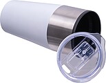 Termohrnek s plastovým vnitřkem 600 ml, bílá