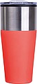Termohrnek s plastovým vnitřkem 600 ml, červená