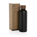 Termoska z recyklované oceli, objem 500 ml, černá