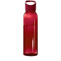 Transparentní láhev na pití, 650ml, recyklovaný plast, červená