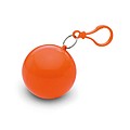 Transparentní pončo v obalu, oranžové