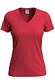 Tričko STEDMAN CLASSIC V-NECK WOMEN červená S