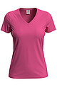 Tričko STEDMAN CLASSIC V-NECK WOMEN jasně růžová S