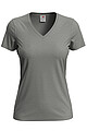 Tričko STEDMAN CLASSIC V-NECK WOMEN tmavě šedý melír S