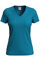 Tričko STEDMAN CLASSIC V-NECK WOMEN tyrkysová M