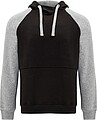 Unisex dvoubarevná mikina ROLY BADET, černá/šedá 3XL