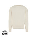 Unisex mikina Iqoniq Kruger relaxed fit, krémová bílá, velikost XS