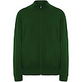 Unisex mikina na zip, ROLY ULAN, velikost S, tmavě zelená