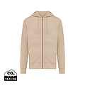 Unisex mikina na zip s kapucí Iqoniq Abisko, béžová, velikost XXS