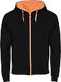 Unisex mikina ROLY FUJI, černá/oranžová, S