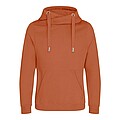 Unisex mikina s kapucí AWDIS CROSS NECK HOODIE, tmavě oranžová, velikost M