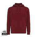Unisex mikina s kapucí Iqoniq Rila, velikost XS, vínová