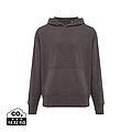 Unisex mikina s kapucí Iqoniq Yoho relaxed fit, antracitová, velikost XXS
