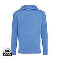 Unisex nebarvená mikina s kapucí IQONIQ Torres, velikost XXS, modrý melír