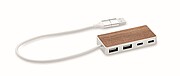 USB hub 4 porty 27,5 cm, světle hnědá