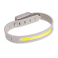 USB LED sportovní svítilna z RCS RPET, šedá
