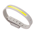 USB LED sportovní svítilna z RCS RPET, šedá
