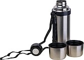 Vakuová termoska s pohárky 1000 ml, šedá