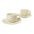 VANLION Sada 2 šálků a podšálků na cappuccino, béžová