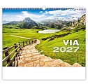 Via 2027, nástěnný kalendář, prodloužená záda
