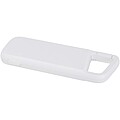 Voděodolná powerbanka z recyklovaného plastu s karabinou, kapacita 5000 mAh, 12 W, bílá