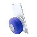 Voděodolný Bluetooth reproduktor s pogumovaným povrchem a velkou přísavkou, modrá