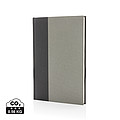 Zápisník A5 s dvoubarevnými deskami, šedý