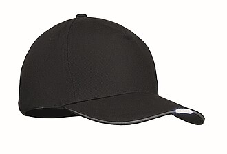 5 panelová 220g bavlněná čepice s, černá