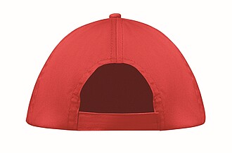 5 panelová baseballová čepice, červená
