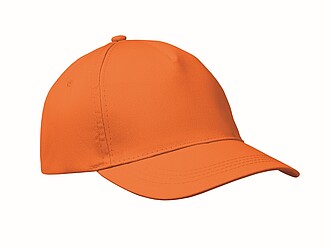5 panelová baseballová čepice, oranžová