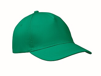 5 panelová baseballová čepice, zelená