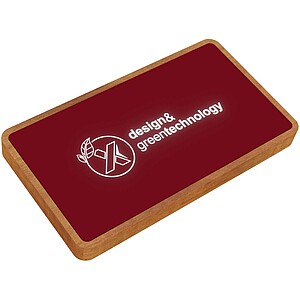 5000mAh svítící bezdrátová powerbanka SCX.design P36, červená