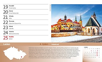 55 turistických nej Čech, Moravy a Slezska 2026, stolní kalendář
