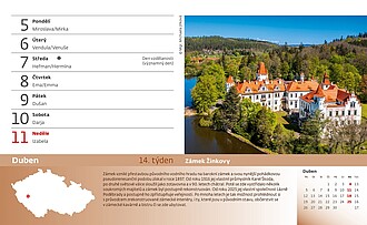 55 turistických nej Čech, Moravy a Slezska 2027, stolní kalendář