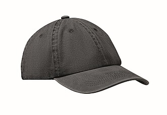 6 panelová baseballová čepice 265g, černá
