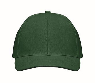 6 panelová baseballová čepice, tmavě zelená