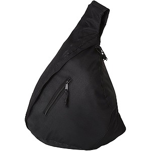 600D trojúhelníkový citybag, černá - reklamní předměty
