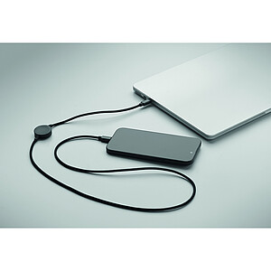 60W kabel a nabíječka hodinek, černá
