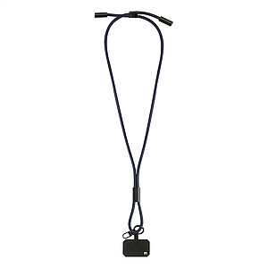 60W RPET kabel se šňůrkou na mobil, tmavě modrá