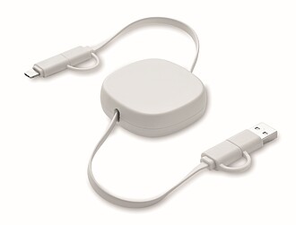 60W svinovací nabíjecí kabel, bílá