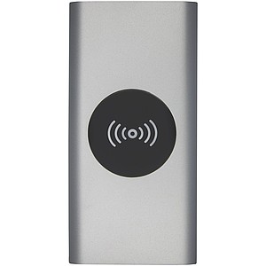 8000mAh bezdrátová powerbanka, stříbrná