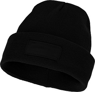 Akrylová čepice Boreas protáhlého tvaru (beanie), černá