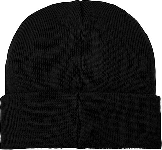 Akrylová čepice Boreas protáhlého tvaru (beanie), černá