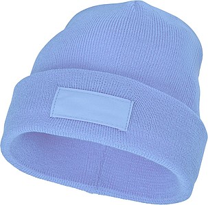 Akrylová čepice Boreas protáhlého tvaru (beanie), světle modrá