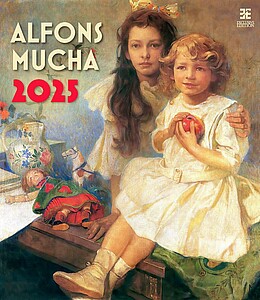 Alfons Mucha 2027, nástěnný kalendář, prodloužená záda