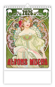 Alfons Mucha nástěnný kalendář 2026 - reklamní kalendáře