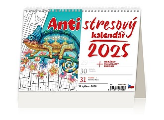 Antistresový pracovní 2025, stolní kalendář