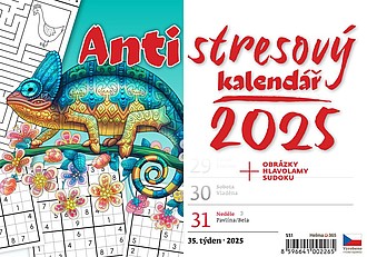 Antistresový pracovní 2025, stolní kalendář