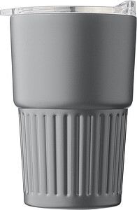 ARIOS Dvoustěnný cestovní termohrnek z recyklované nerezové oceli 450 ml, šedá