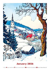 Art Naive by AI 2027, nástěnný kalendář - reklamní kalendáře